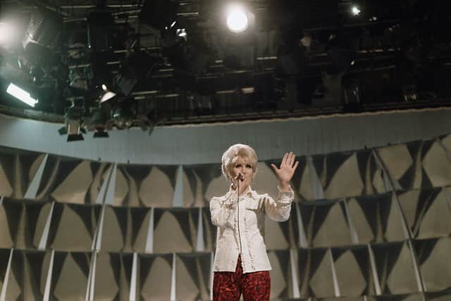 English singer Dusty Springfield (1939 - 1999) performing during a rehearsal at a television studio, circa 1966. (Photo by Keystone/Hulton Archive/Getty Images)