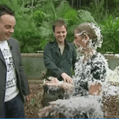 Ant and Dec with Alex Best after a Bushtucker Trial on season 3 of I’m a Celebrity