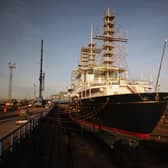 The national flagship was going to be a replacement for the Royal Yacht Britannia. Credit: Getty Images