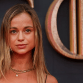 Britain's Lady Amelia Windsor poses on the red carpet upon arrival to attend the HBO original drama series "House of the Dragon" premiere at Leicester Square Gardens, in London, on August 15, 2022. (Photo by HOLLIE ADAMS / AFP) (Photo by HOLLIE ADAMS/AFP via Getty Images)