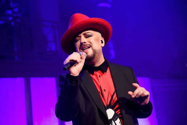  Boy George at the Angel Ball in New York. The singer has come under attack for his criticism of Charlene White. (Photo by Dimitrios Kambouris/Getty Images for Gabrielle's Angel Foundation)