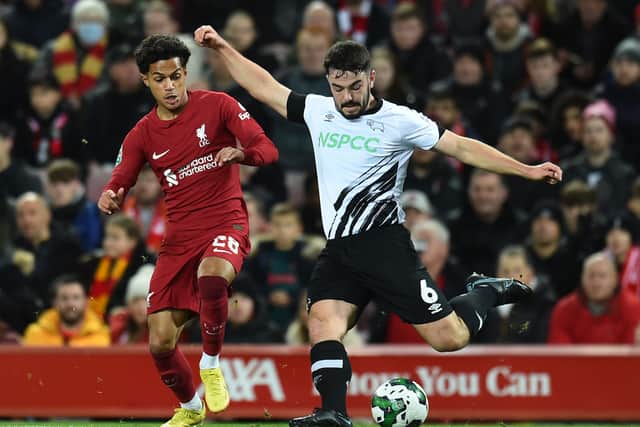 If Gemma was to date Liverpool's Fabio Carvalho, that might keep her dad Michael happy. (Pic: Liverpool FC via Getty Images)