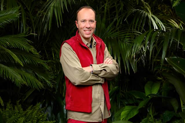Matt Hancock may miss out on some bushtucker trials during his time in the jungle as he is reportedly suffering from trench foot. (Credit: ITV)