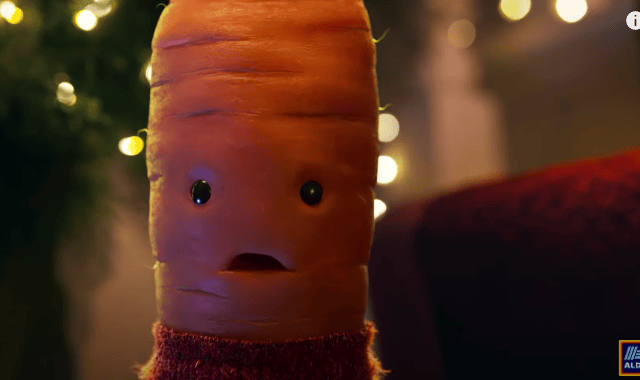 Kevin the Carrot in the Aldi Christmas advert 2022