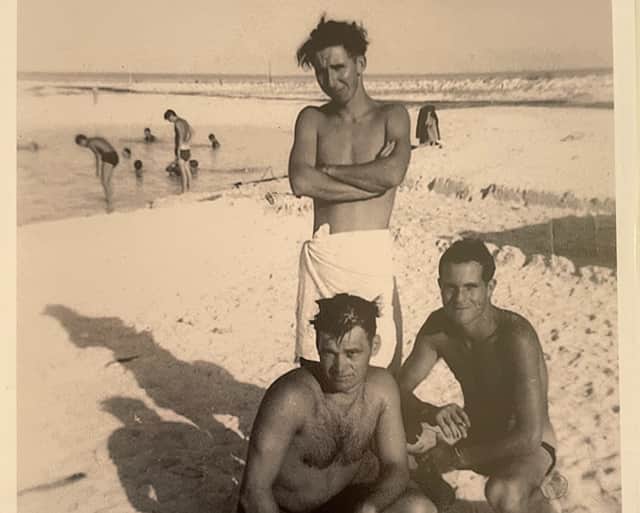Bryan Player (standing) in 1957/58 in the South Pacific  