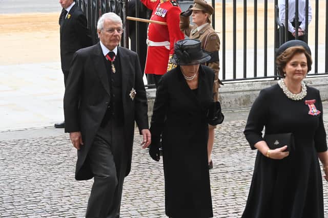 John Major attends the funeral of Queen Elizabeth II
