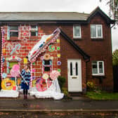  Carmen Croxall, 34, spent two weeks decorating the front of her rented home in Exeter, Devon, to look like a gingerbread house.
