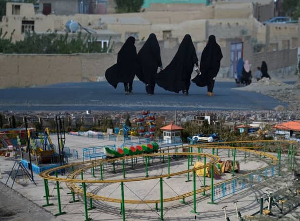 <p>The Taliban have banned women from entering all parks, gyms and fairgrounds in Afghanistan in their latest crackdown on women’s freedom. Credit: Getty Images</p>