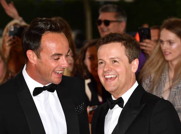 <p>Ant and Dec attend the National Television Awards 2021 at The O2 Arena on September 09, 2021 in London, England. (Photo by Gareth Cattermole/Getty Images)</p>