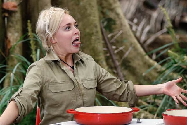 Jorgie Porter on ITV’s I’m a Celebrity...Get Me Out of Here! Credit: ITV / REX / Shutterstock