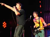 Damon Albarn (left) and Graham Coxon of Blur on the Pyramid Stage during Glastonbury Festival 2009 (Photo: Jim Dyson/Getty Images)