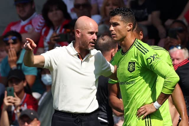 Cristiano Ronaldo has suggested he does not respect Manchester United manager Erik Ten Hag (Pic: ADRIAN DENNIS/AFP via Getty Images)