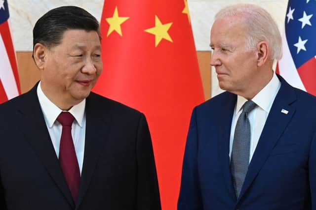 China’s President Xi Jinping and US President Joe Biden meet on the sidelines of the G20 Summit in Nusa Dua on the Indonesian resort island of Bali on November 14, 2022. Credit: Getty Images