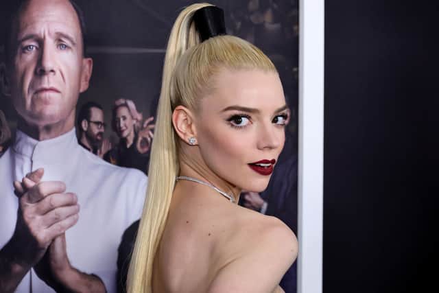I can't believe how much actress Anya Taylor-Joy is channelling Madonna from her 1990 Blonde Ambition tour at the New York premiere of her film The Menu. (Photo by Theo Wargo/Getty Images)