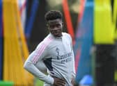 Bukayo Saka is one of the most talented young player on Football Manager 2023. (Getty Images)
