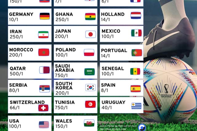 World Cup 2022 sweepstake teams sheet (Image: NationalWorld)