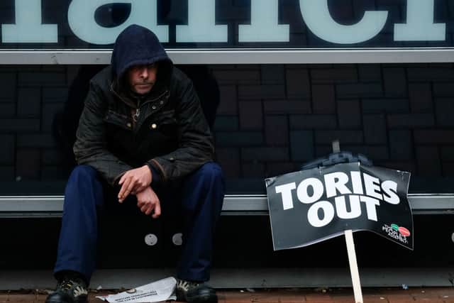 Austerity is a divisive political policy that led to major protests against the Conservative Party (image: Getty Images)