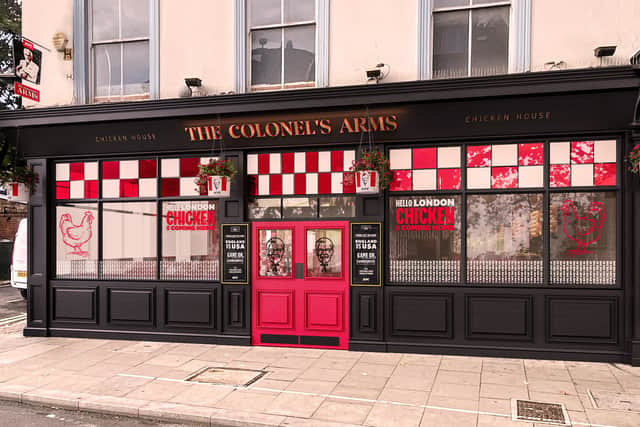 KFC’s pub, The Colonel’s Arms, is set to open for one week only
