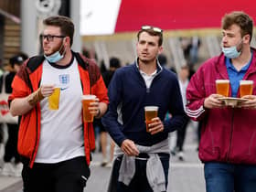 England supporters with beer ahead of Euros 2020