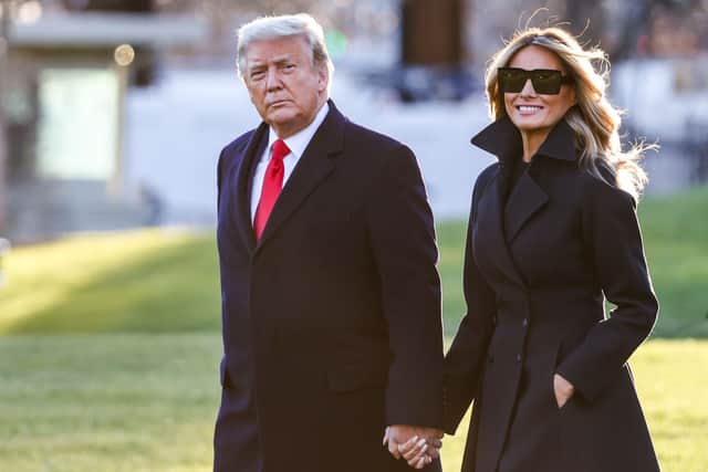 I am sure Melania did not appreciate being told to leave Donald alone! (Photo by Tasos Katopodis/Getty Images)