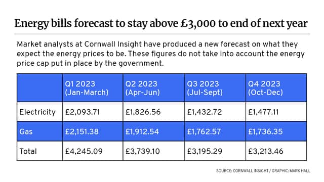 Energy forecast from Cornwall Insight.
