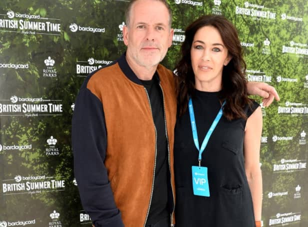 <p>Chris Moyles and Tiffany Austin at the British Summer Time festival in Hyde Park in 2019 (Photo: Jeff Spicer/Getty Images for Barclaycard Exclusive)</p>