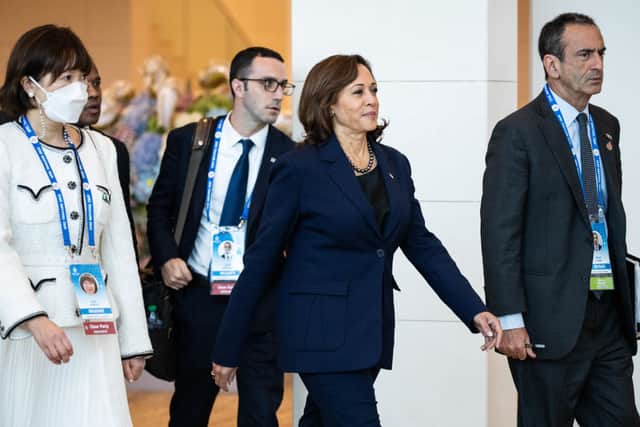 Vice President Kamala Harris at the conference in Bangkok. Credit: Lauren DeCicca/Getty Images