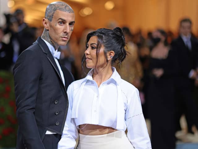 Kourtney Kardashian Barker and husband Travis are certainly intune when it comes to their dressing. (Photo by Dimitrios Kambouris/Getty Images for The Met Museum/Vogue)