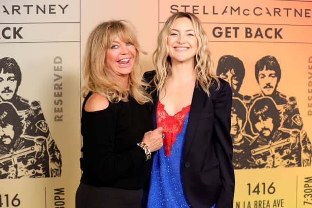 Goldie Hawn and Kate Hudson attend the Stella McCartney "Get Back" Capsule Collection and documentary release of Peter Jackson's "Get Back" at The Jim Henson Company on November 18, 2021 in Los Angeles, California. (Photo by Rich Fury/Getty Images)