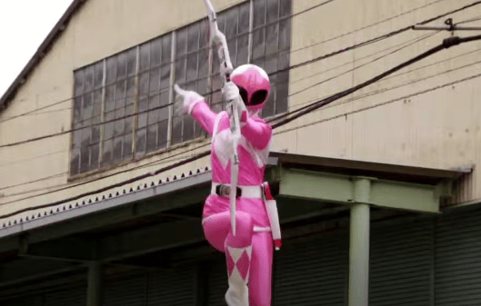 Amy Jo Johnson as the Pink Ranger