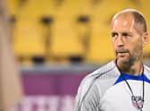 USA’s coach Gregg Berhalter takes part in a training session at Al Gharafa Training Site in Doha. (Getty Images)