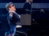 Elton John performs at Dodger Stadium