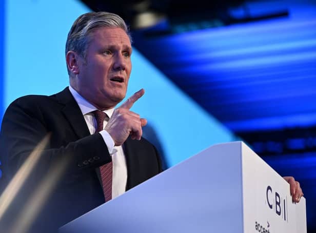 <p>Britain’s leader of the opposition Labour Party Keir Starmer speaks at the Confederation of Business Industry’s annual conference in Birmingham on November 22, 2022. Credit: Getty Images</p>