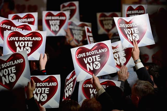 No supporters attend a rally on September 17, 2014 in Glasgow, Scotland (Photo by Jeff J Mitchell/Getty Images)