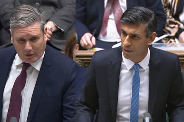 Rishi Sunak today took on Labour Party leader Sir Keir Starmer at the weekly PMQs session in the House of Commons. Credit: PA