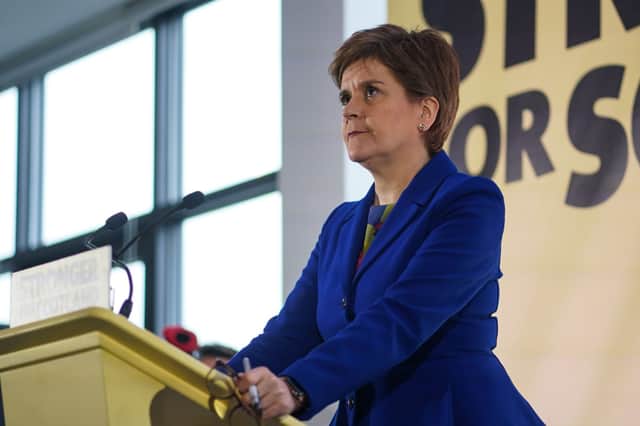  First Minister Nicola Sturgeon attends a press conference after the Supreme Court ruled against a second independence referendum. Credit: Getty Images