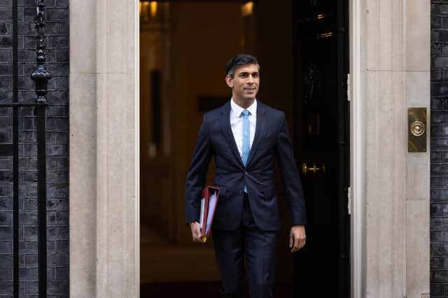  British Prime Minister Rishi Sunak leaves Downing Street for PMQs in the House of Commons on November 23, 2022 in London, England. Credit: Getty Images