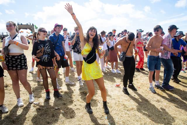 Festival-goers dancing during Boardmasters Festival 2021 at Watergate Bay (Photo: Getty Images)