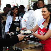 Kim Kardashian has always tried to give back during Thanksgiving (Pic: FREDERIC J. BROWN/AFP via Getty Images)