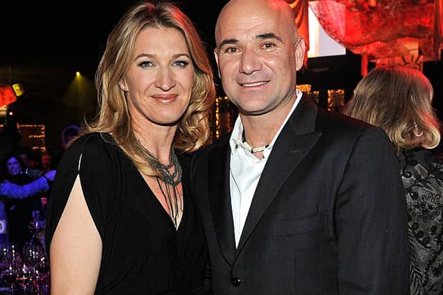 Happy married couple Andre Agassi and Steffi Graf. (Photo by Ethan Miller/Getty Images for Keep Memory Alive)