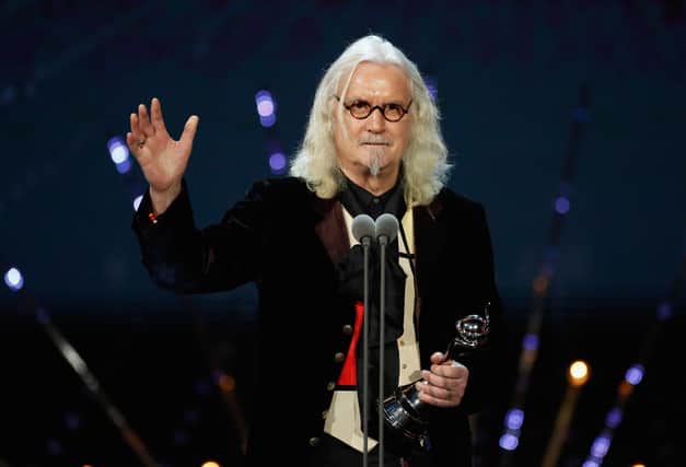 Billy Connolly speaks onstage at the 21st National Television Awards at The O2 Arena in 2016 (Credit: Tristan Fewings/Getty Images)