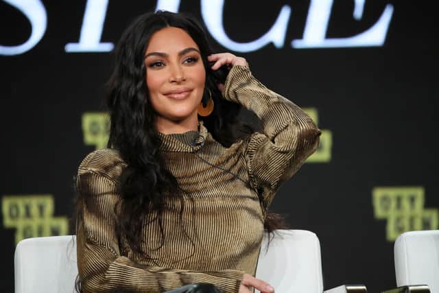 Kim Kardashian of ‘The Justice Project’ speaks onstage during the 2020 Winter TCA Tour Day 12  at The Langham Huntington, Pasadena on January 18, 2020 in Pasadena, California. (Photo by David Livingston/Getty Images)