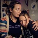 Kate Winlset as Ruth and Mia Threapleton as Freya in I Am Ruth, hugging in Freya’s bedroom (Credit: Channel 4)