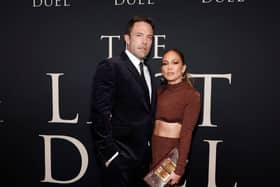 Ben Affleck and Jennifer Lopez attend "The Last Duel" New York Premiere at Rose Theater at Jazz at Lincoln Center's Frederick P. Rose Hall on October 09, 2021 in New York City. (Photo by Arturo Holmes/Getty Images)