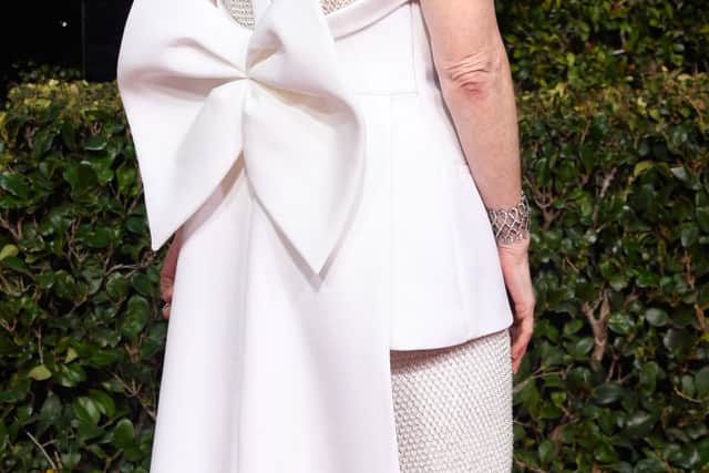 Julianne Moore was ahead of her time back in 2019 at the Golden Globes as she was already embracing the all-white trend dominating 2022. (Photo by Frazer Harrison/Getty Images)