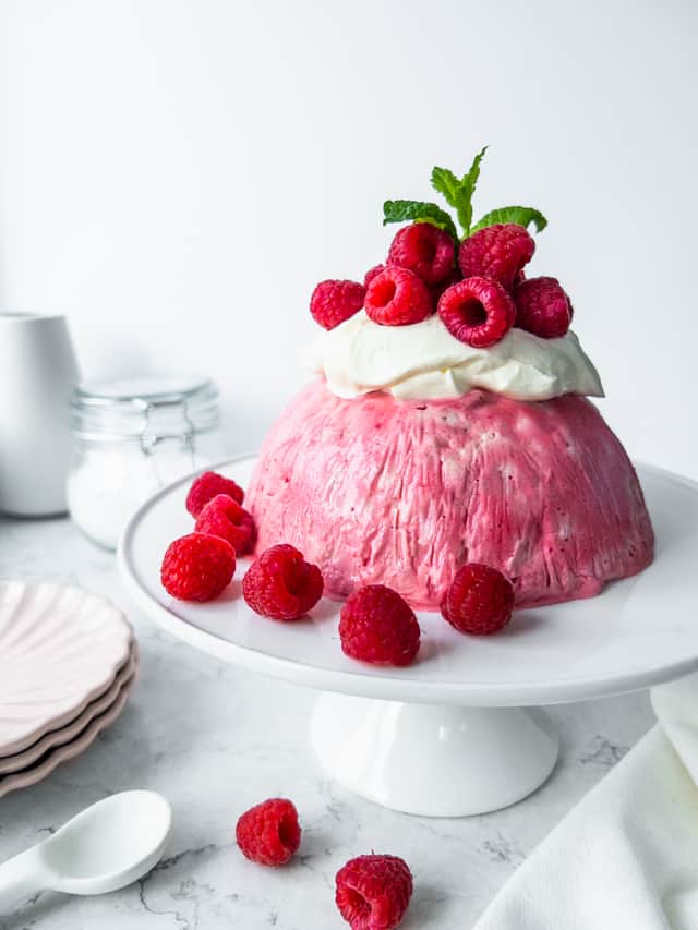 The raspberry ice cream bombe made by food blogger Emma Bridgerman, who runs a blog called Together to Eat.