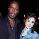Actor Clarence Gilyard Jr. and a companion attend the Los Angeles theatrical premiere of “Left Behind,” the movie based on the New York Times best-selling novel, January 26, 2001 in Los Angeles, CA. (Photo by Newsmakers)