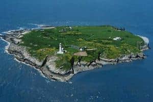 Flat Holm, a remote island between England and Wales.