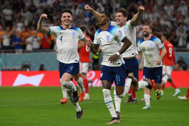 <p>Rashford secured England’s place at the top of Group B with a brace on the night against Wales. (Credit: Getty Images)</p>