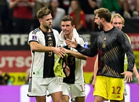 Niclas Fullkrug celebrates scoring his team’s equaliser against Spain 